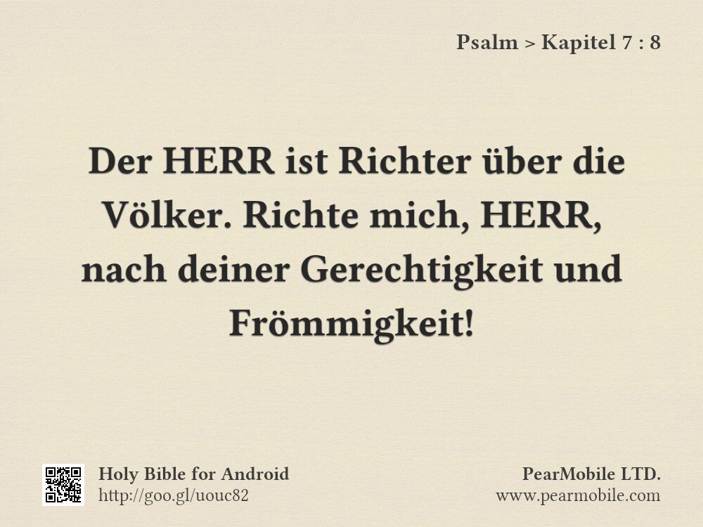 Psalm, Kapitel 7:8